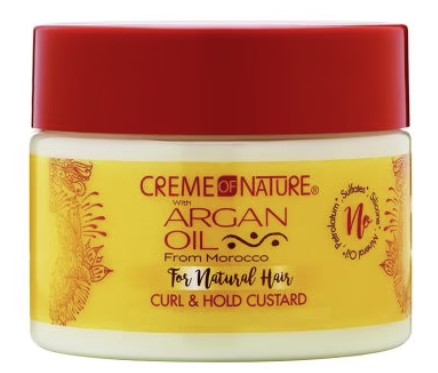 CREME OF NATURE ARGAN OIL CURL&HOLD CUSTARD
