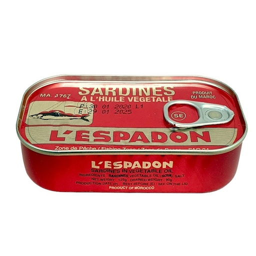 L'ESPADON SARDINES 125G