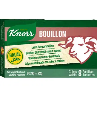 KNORR BOUILLON CUBES AGNEAU HALAL